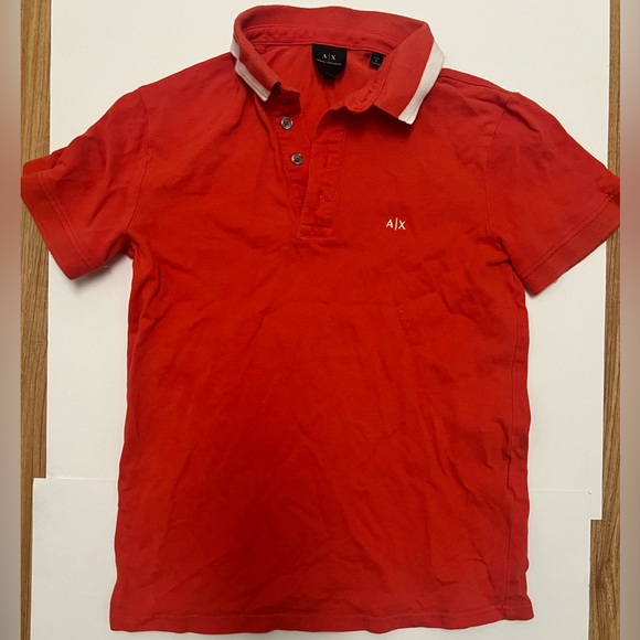 Armani Exchange Red Polo Shirt - Picture 1 of 10